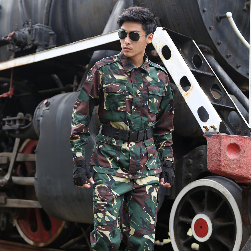 意钦环春秋户外战术迷彩服套装男士青年猎人作训服耐磨斜纹宽松 lr