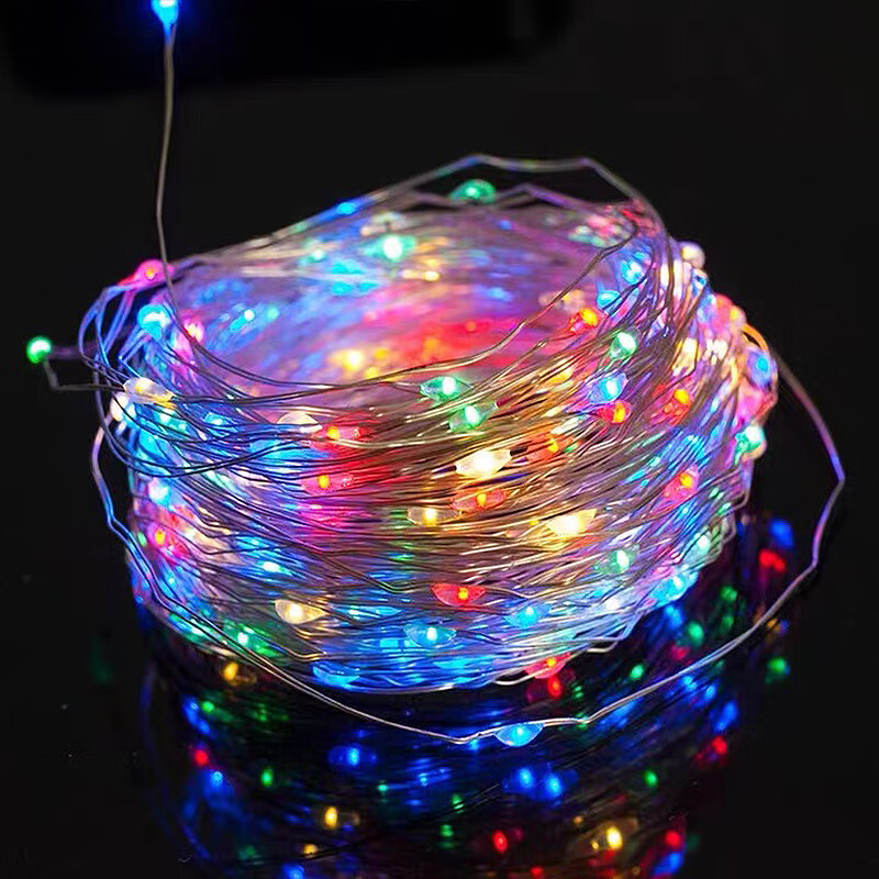 盛世泰堡 新年彩灯串春节装饰过年氛围布置LED小彩灯满天星星灯10米100灯