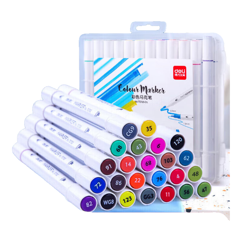 ������deli��24ɫ˫ͷ���˱ʶ�ͯ˫ͷ�滭�ʱʱ����滭��ѧ�������70700-24