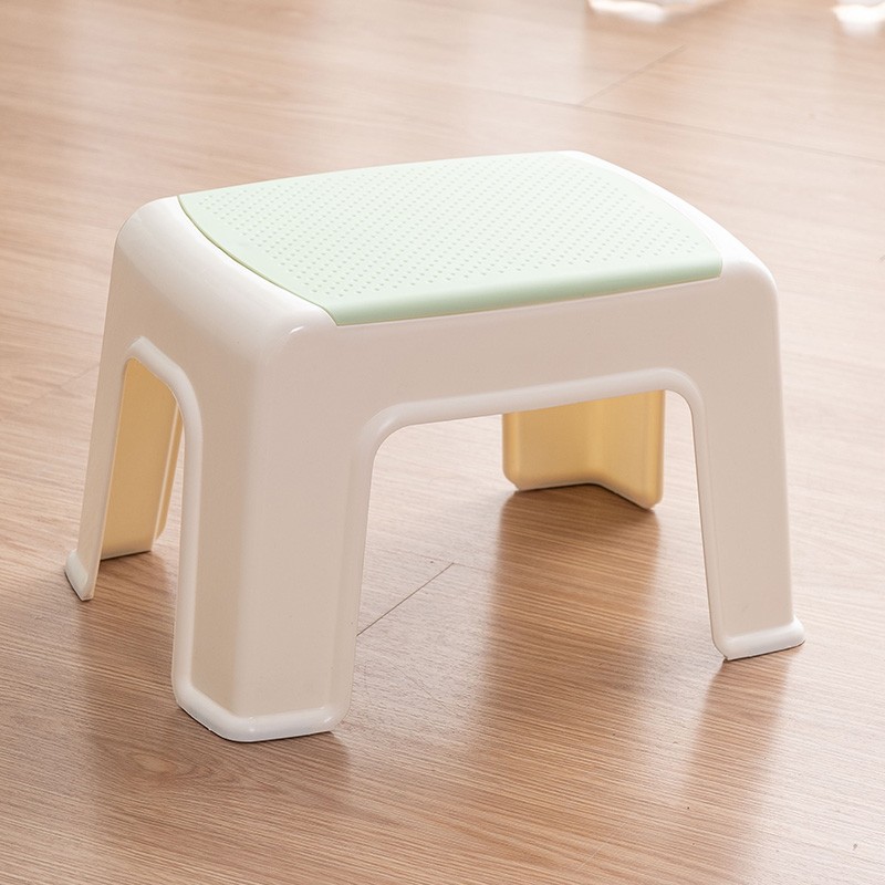 好尔凳子塑料凳子洗衣服小板凳小孩换鞋凳防滑中号1个装 绿色 高度21cm