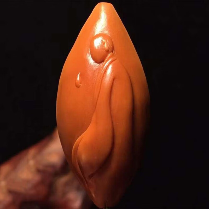 歌盼 橄榄核单籽无相佛核雕手工雕刻文玩配饰单颗单粒挂坠橄榄胡吊坠