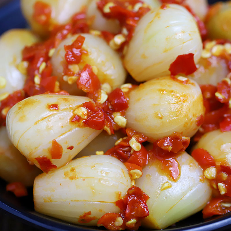 虎钢馋酸辣藠头湖南特产正宗农家荞头下饭菜新鲜腌制茭头