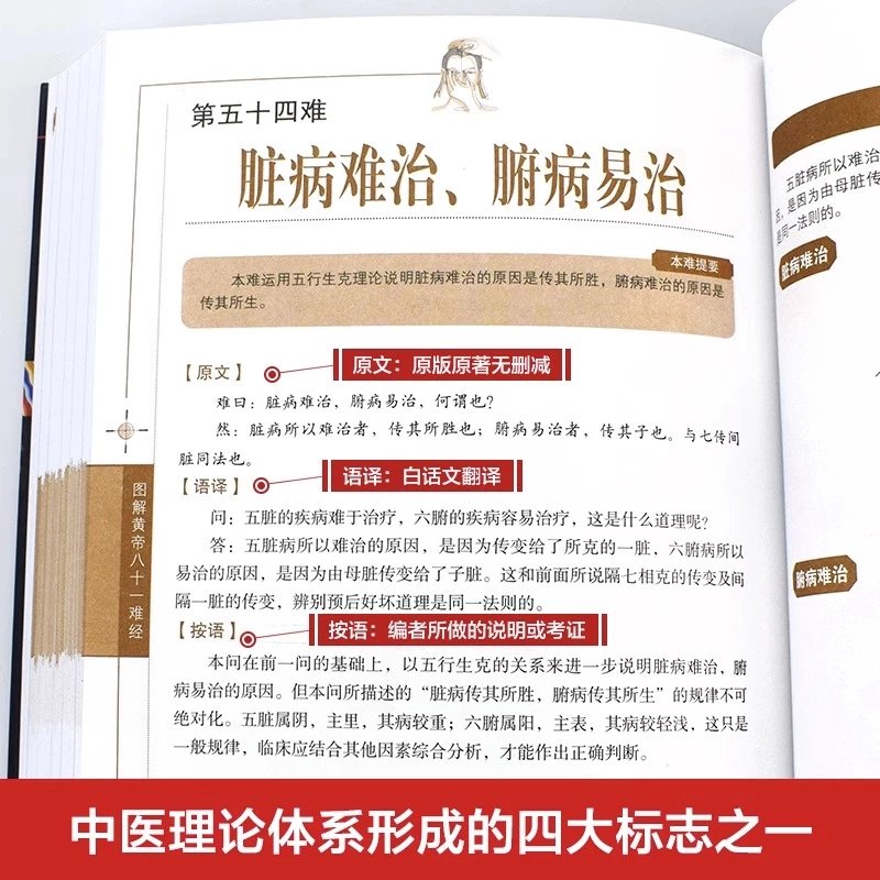 【推荐】图解黄帝八十一难经白话版皇帝内经彩图版本草纲目中医入门基础理论书籍汤头歌诀中国土单方药酒大全伤寒论养生书籍 【白话版】图解黄帝八十一难经