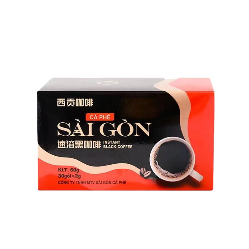 SAGOCAFE 西贡咖啡 越南进口美式低脂无糖黑咖啡粉5盒装 150杯