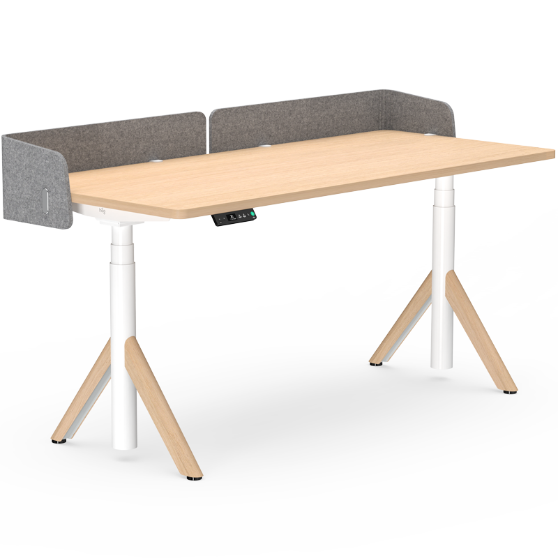 9am Robin系列 智能电动升降桌 橡木色+白色 120*60cm 米家Pro款