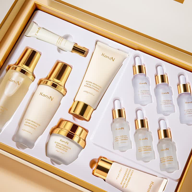 韩佳妮套装化妆品清爽滋润提亮补水保湿护肤 依克多因莹润修护 十二