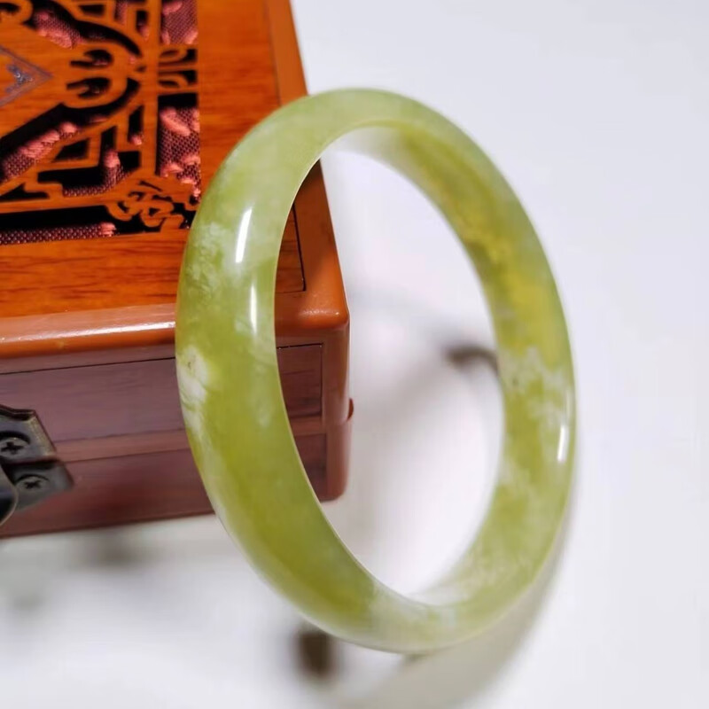 t&u天然玉石蓝田玉活玉手镯姜花玉陕西特产礼品旅游纪念品原产地厂家