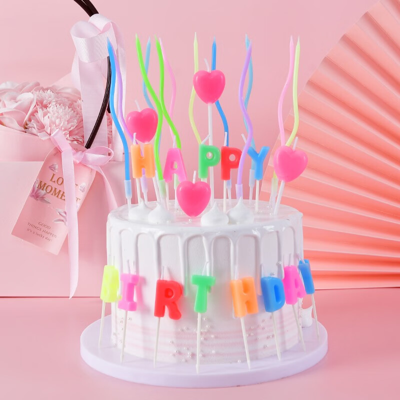 蜡烛创意蛋糕蜡烛彩色蜡烛彩色插牌蜡烛生日蛋糕蜡烛 唯美生日蜡烛
