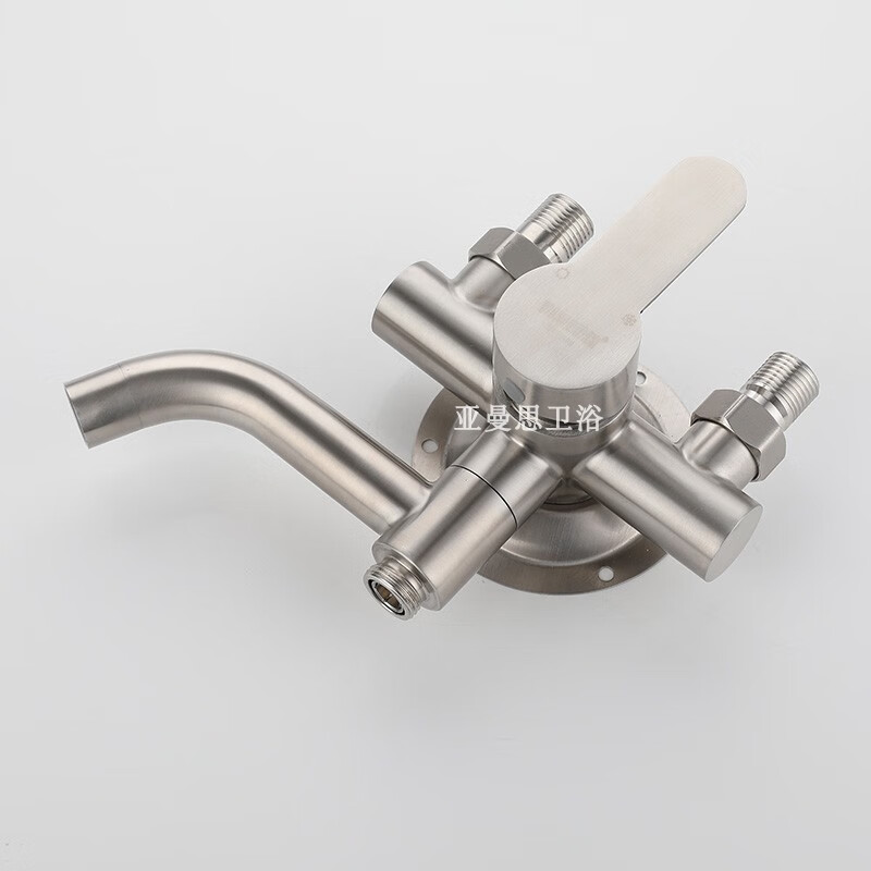 常盛304不锈钢明装混水阀淋浴龙头开关冷热下出水龙头花洒套装可旋转