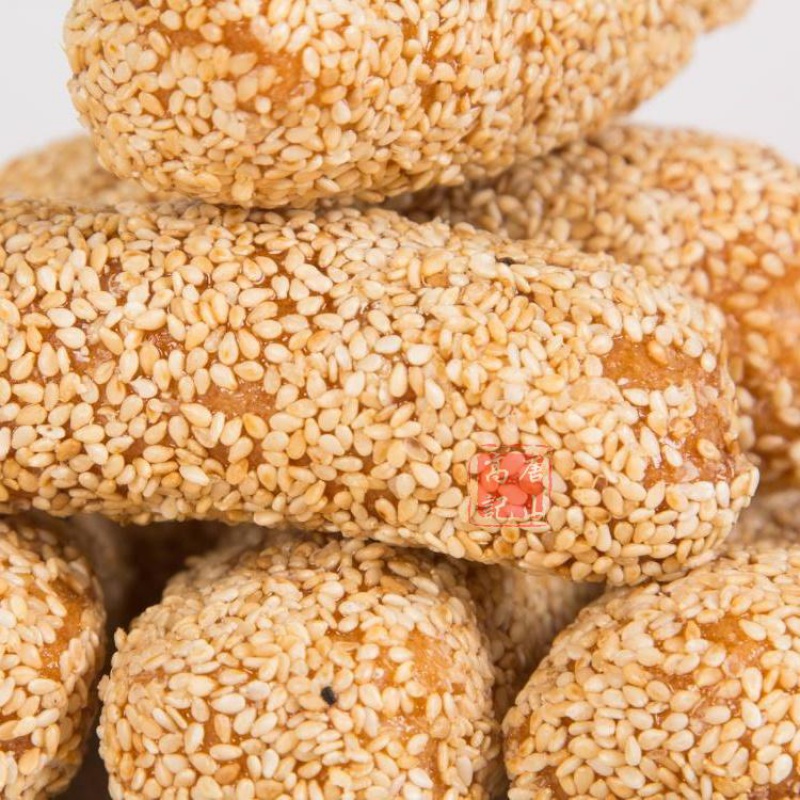 唐山特产芝麻了花 低甜冰花 手工食品芝麻空心糖 芝麻糖500克 了花