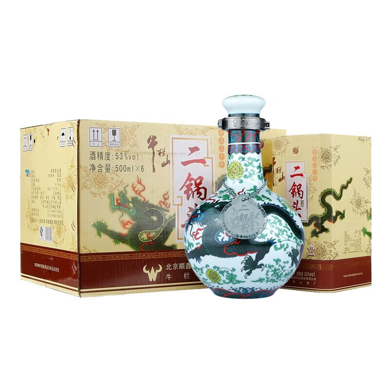 牛栏山牛栏山 二锅头  珍品(30) 青龙 清香型 白酒 53度 600ml 6瓶