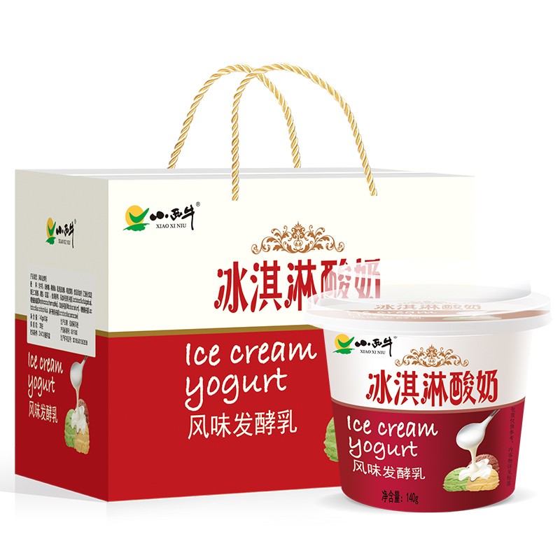 小西牛冰淇淋酸奶青海老酸奶高原特色酸奶140g*12杯