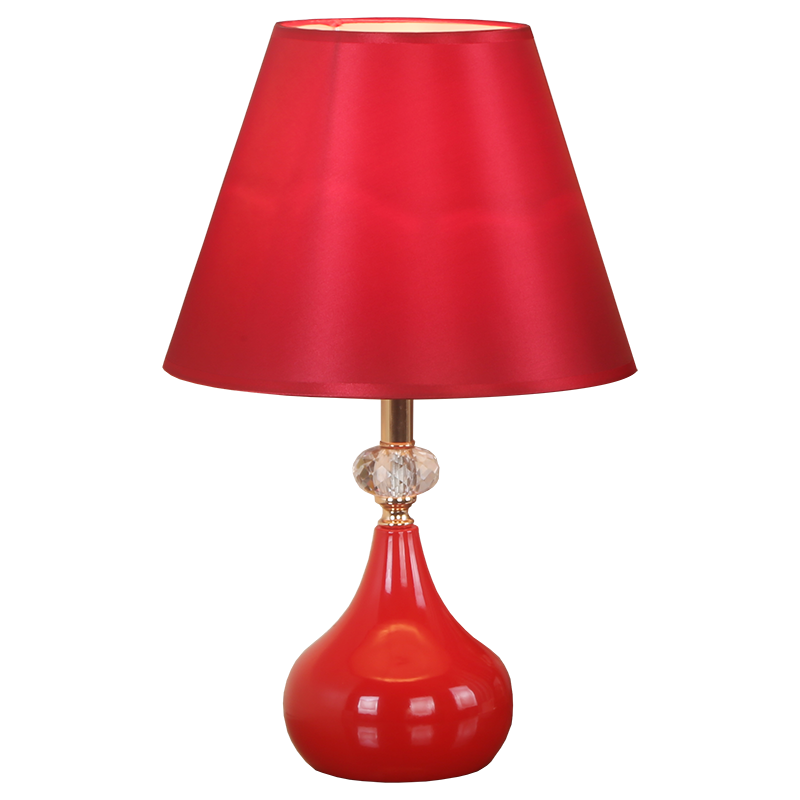 结婚礼品台灯婚庆床头灯卧室婚房陪嫁灯长明红色创意简约现代轻奢