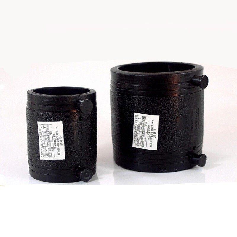 hdpe电容直接钢丝骨架网管件电熔套筒直通pe管材管件燃气接头电容 160