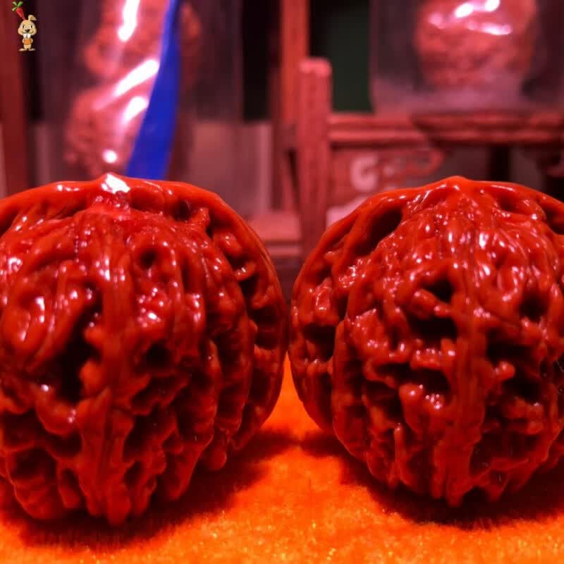 胖东来品质血麒麟核桃文玩机刷蛤蟆头精品狮子头包浆玉化把玩手玩 玉