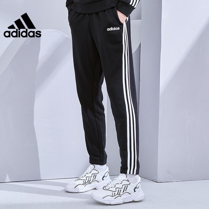 阿迪达斯 (adidas) 运动裤男冬季新款经典时尚简约三条纹针织透气休闲