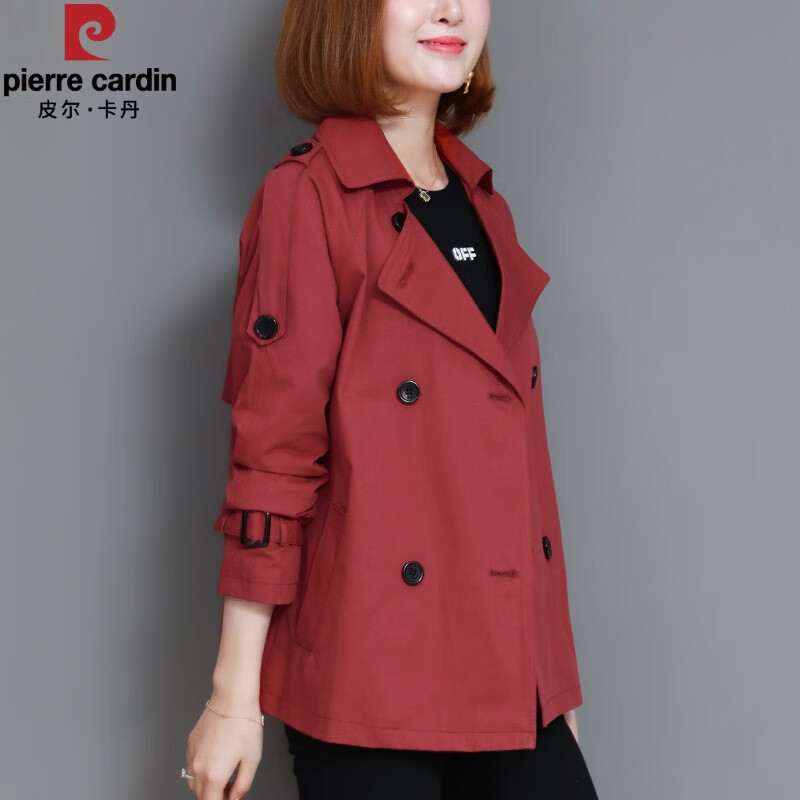 皮尔卡丹(pierre cardin)品牌外套女春秋2023新款韩版宽松休闲中年妈m