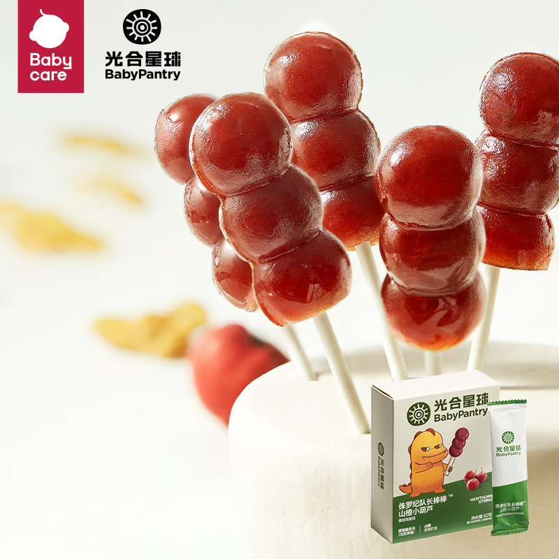 光合星球（THE BABYPANTRY）babycare侏罗纪队长棒棒山楂小葫芦儿童零食营养糖果62g
