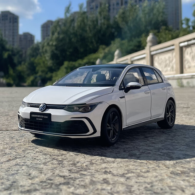 高尔夫 8代 全新 合金仿真 汽车模型 车模收藏成人玩具 工艺品 白色