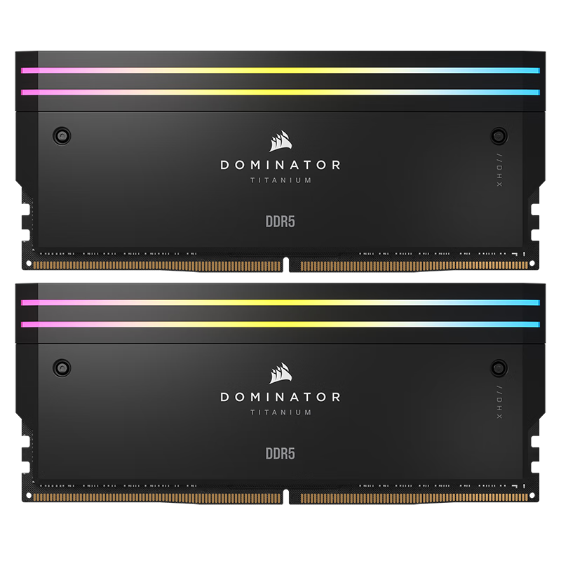 USCORSAIR 美商海盗船 统治者泰坦 DDR5 6400MHz RGB 台式机内存 灯条 黑色 32GB 16GBx2 C32