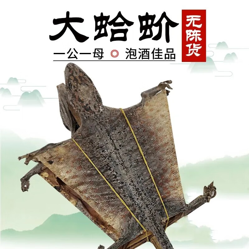 蛤蚧一对公母 蛤蚧干泡酒中药材打粉 1对蛤蚧整只【10cm带头足】