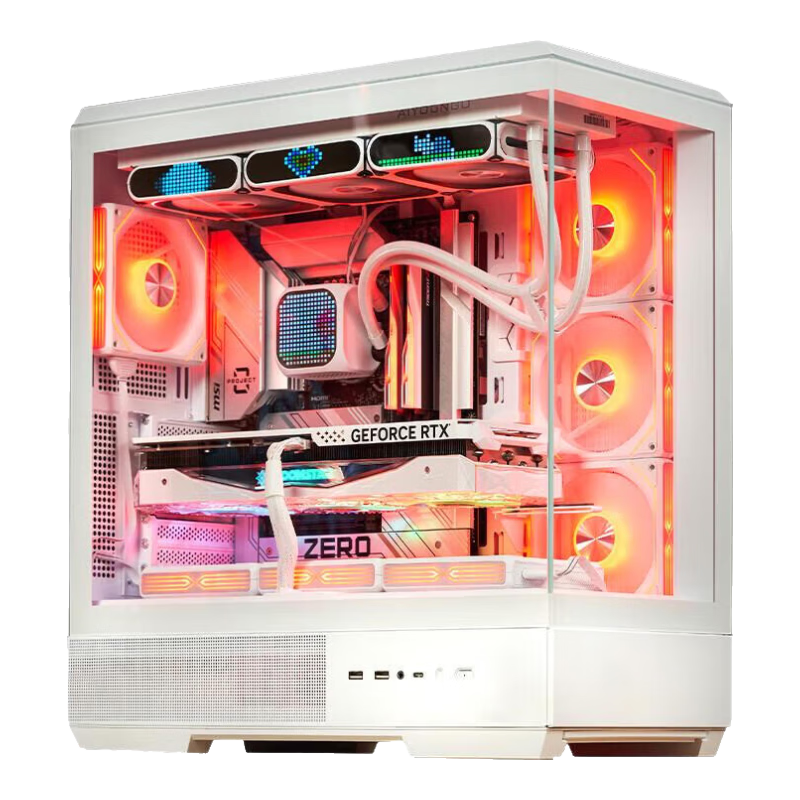 ���ڲ��������������� ��� ���������� ˫360ˮ����A��ȫ����͸̨ʽ������������ ֧��ATX����/��װ�Կ� ��ɫ���ɱ���ATX/��װ�Կ���