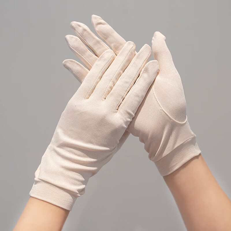 菲奢兰桑蚕丝防晒手套女日系睡眠保湿手套女士春夏季透气真丝手套