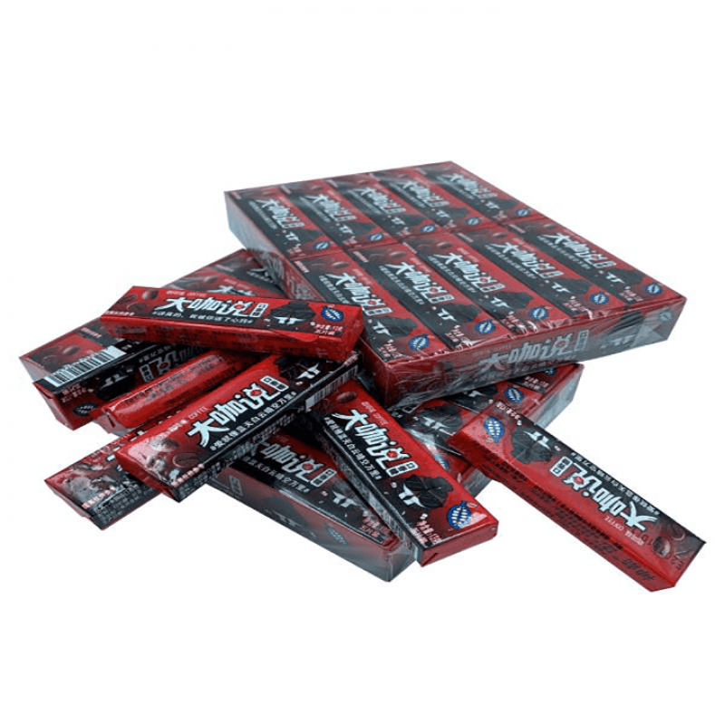 特产优联 大咖说神剑口香糖咖啡味清新口气拼团实惠盒装 一盒20条100