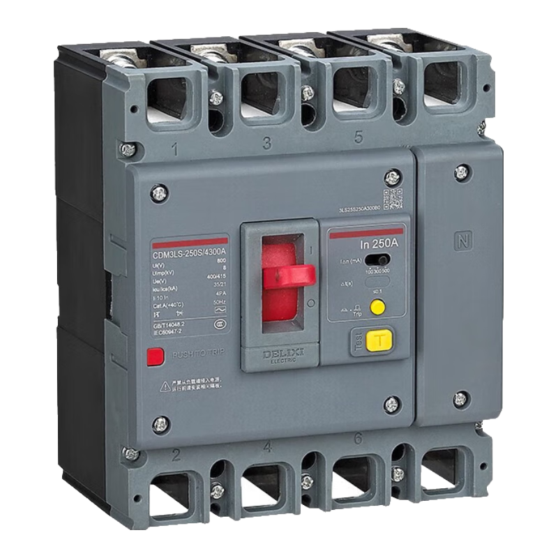 德力西塑殼漏電斷路器領(lǐng)航者CDM3LS塑料外殼式漏保CDM3LS-250S/4300A 200A 1/3/5延2,F
