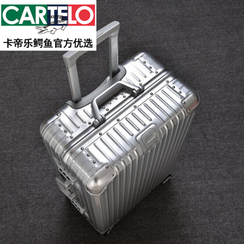 卡帝乐鳄鱼(cartelo)全铝镁合金拉杆箱万向轮22英寸箱子行李箱超大男