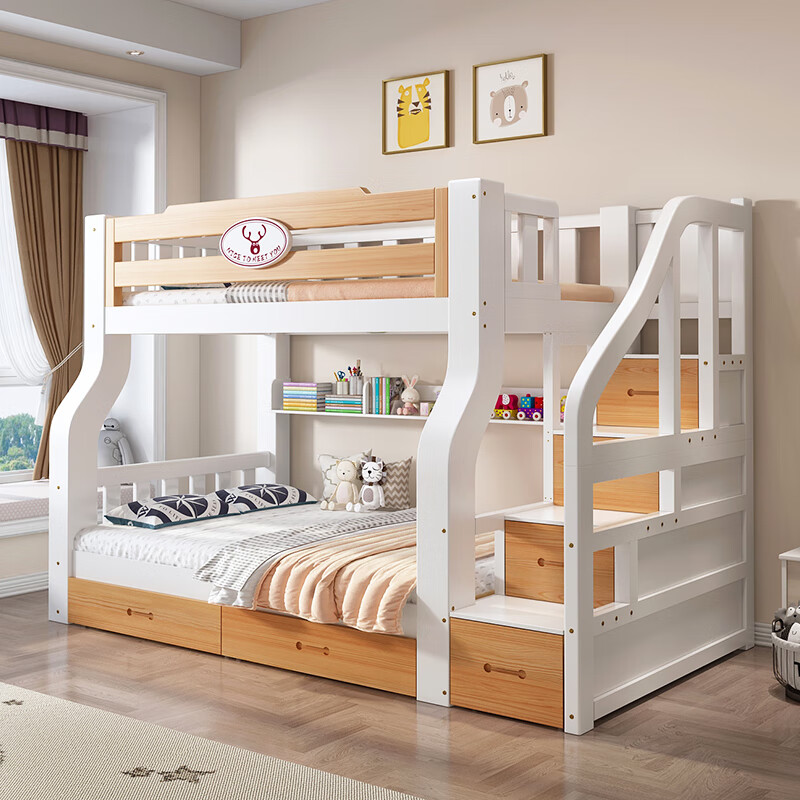 uhfr 上下铺床成人 实木上下床双层床两层高低床双人床上下上下床成人