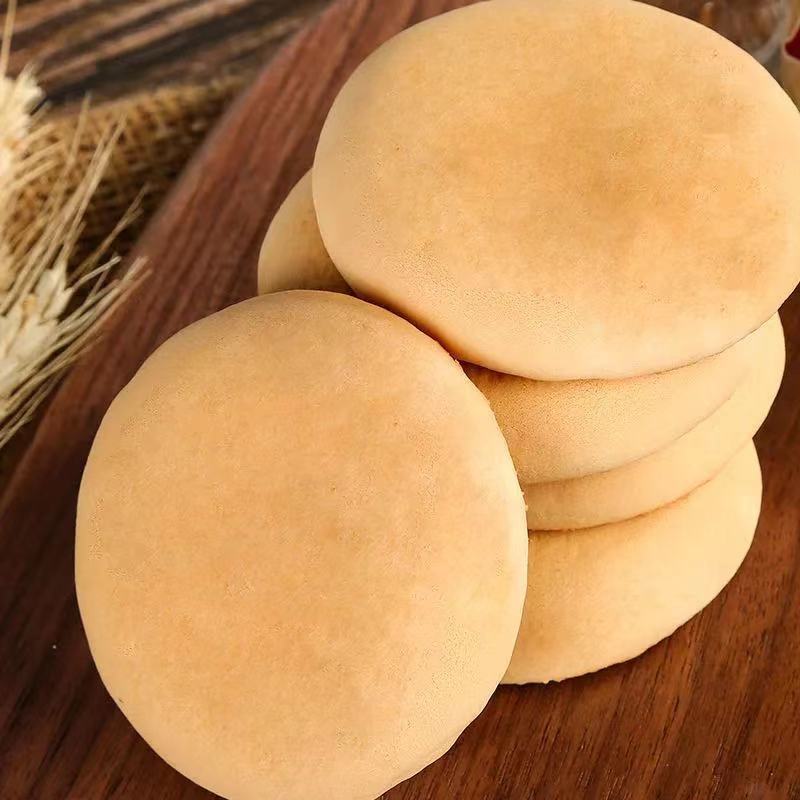 维霆老式光头饼发面光头饼干 法饼奶香发面饼 传统糕点小吃v 72个【2