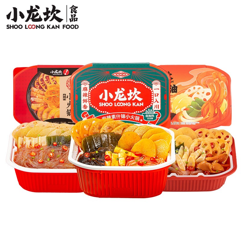 小龙坎  自热火锅  方便速食组合即食自助自热火锅酸辣粉组合 麻辣
