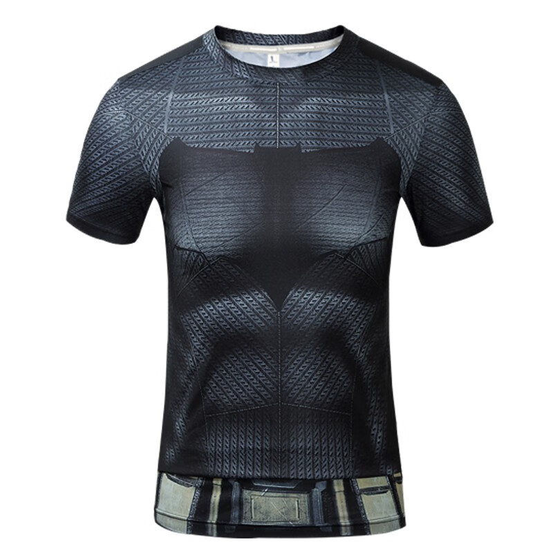 虎迹【拍2件优惠】健身服运动紧身衣t恤短袖压缩衣速干圆领上衣 黑彩兰(下装) 2XL