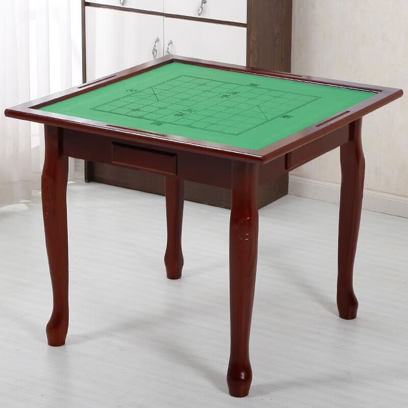 兔子下山家用实木麻将桌棋牌桌手搓麻将手动两用宿舍棋牌桌餐桌麻雀台 老虎腿实木麻将桌高性价比高么？