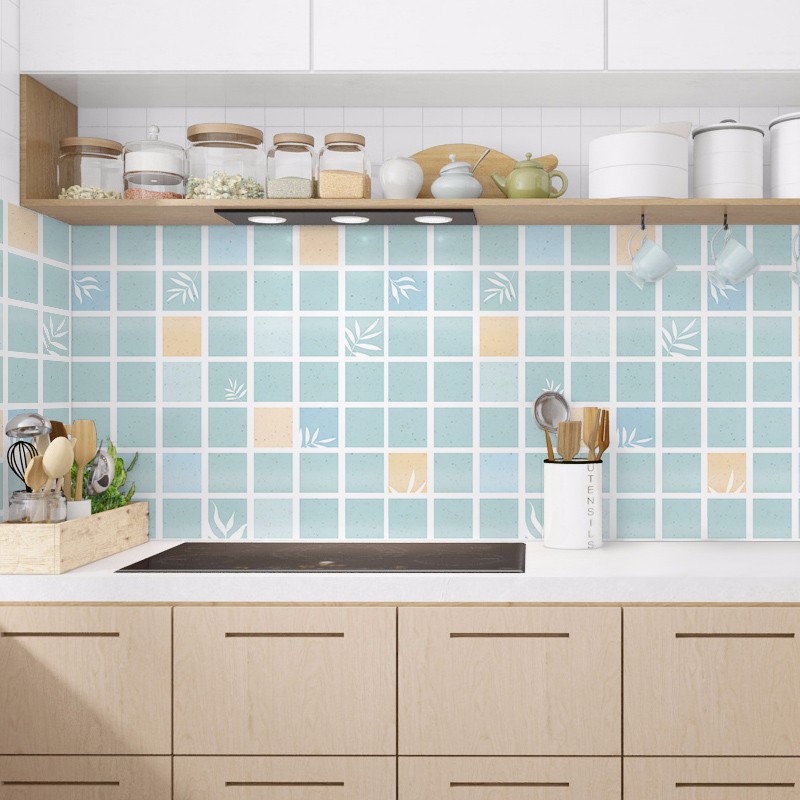 浪漫满屋厨房防油贴纸耐高温铝箔瓷砖墙纸自粘油烟机灶台家用橱柜翻新贴纸 【5米长*宽60cm】星星派对 大