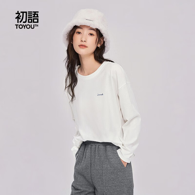 初语 2023秋季新纯棉T恤女拍2件119元