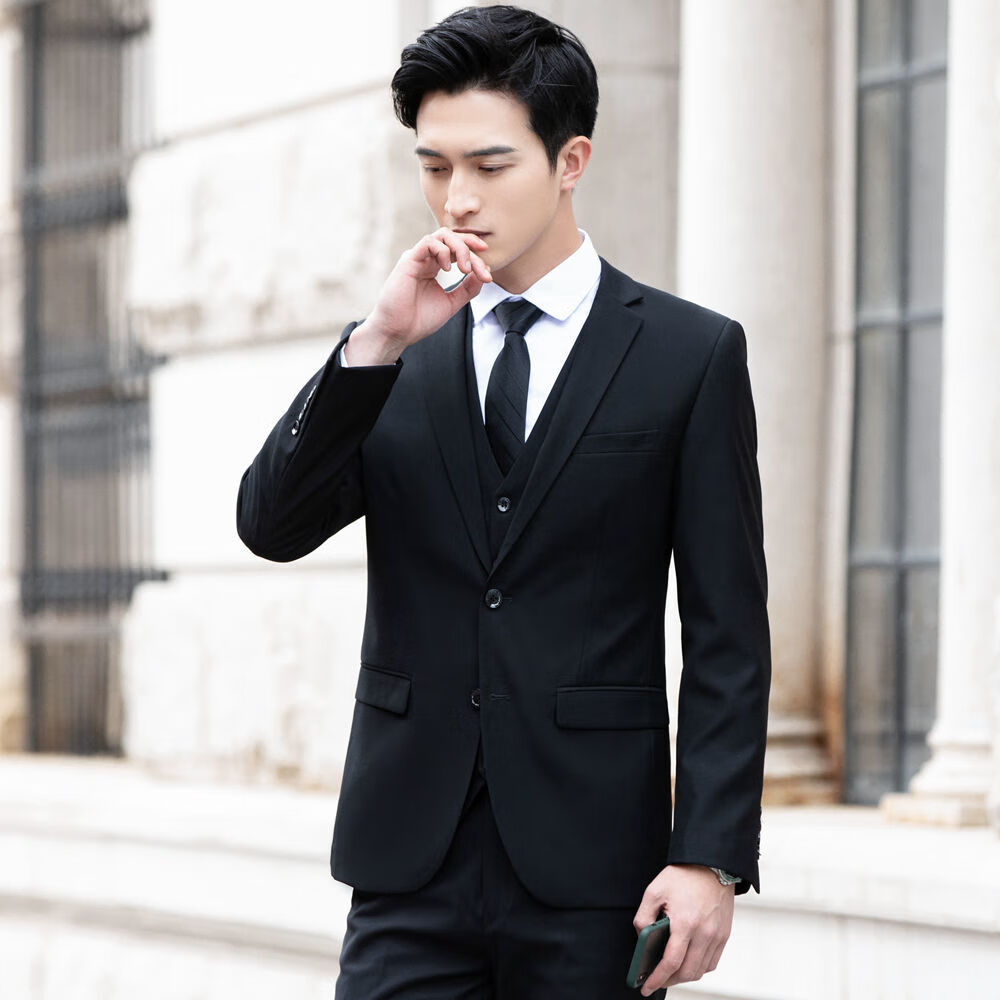 页超正装男大学生教师面试一整套男士西服套装商务职业西装男士韩版修
