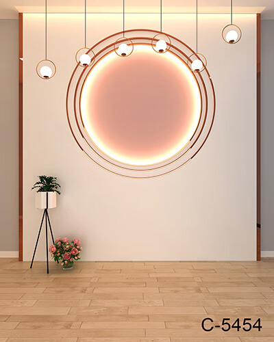 背景布3d立体高仿真幕画简约高级感挂画摄影背景墙定制 明黄色_c-5454