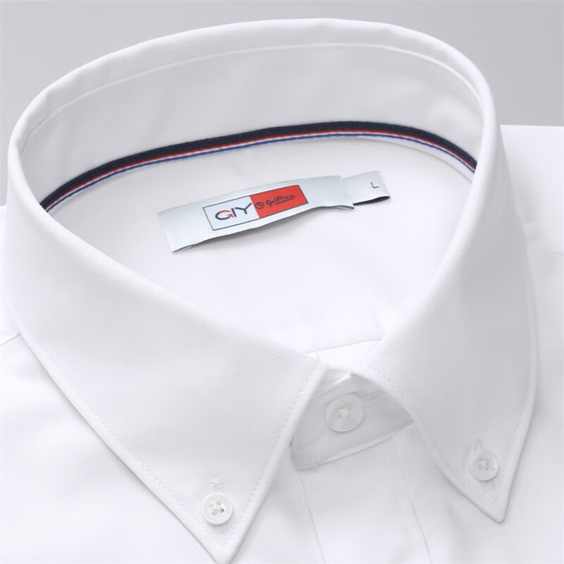 金利来GY【莫代尔/可机洗】衬衫男长袖弹性抗皱易打理上衣打底衫白衬衣 白色 XL