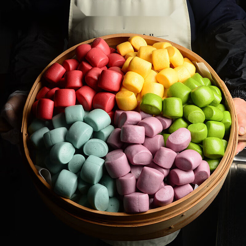 维霆迷你蔬菜小馒头纯手工包子早餐半成品 【原味不加糖】混装500g