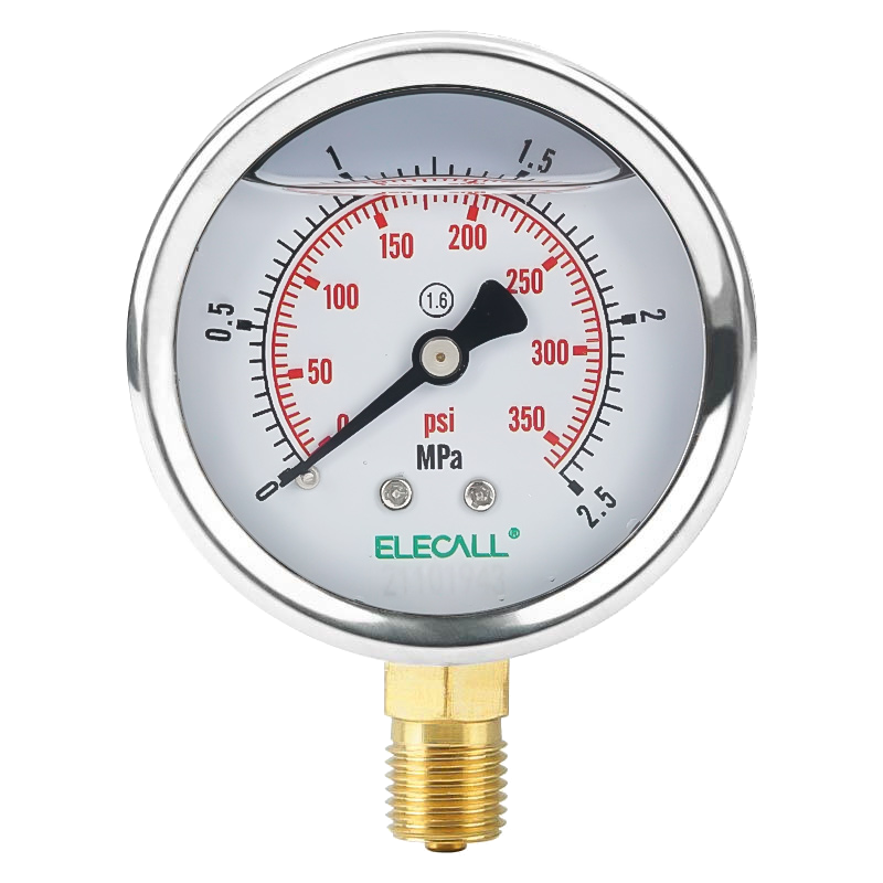 伊萊科（ELECALL）徑向耐震真空壓力表 0-1.6MPA充油氣壓液壓表油壓表自來水壓力表