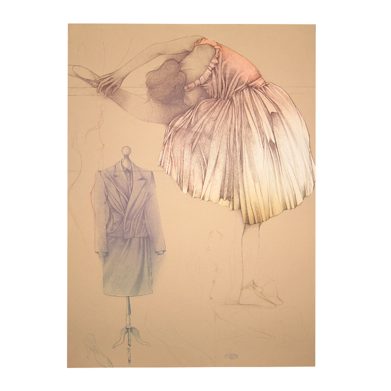 阿斯蒙迪布鲁尼石意大利版画限量版手工绘制美女花卉风景芭蕾舞欧式