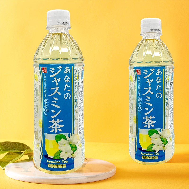 三佳利日本进口SANGARIA三佳利茉莉花茶0卡0脂无糖下午茶饮料500ml*6瓶