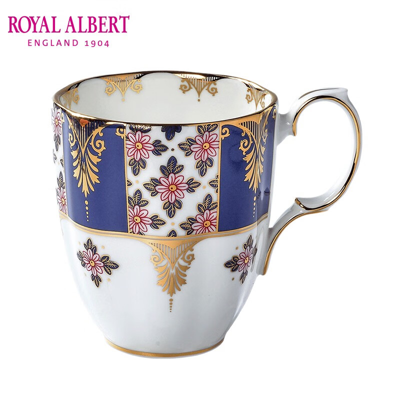 Royal Albert英国皇家阿尔伯特骨瓷杯马克杯茶杯古典欧式咖啡杯礼盒单只装 摄政蓝