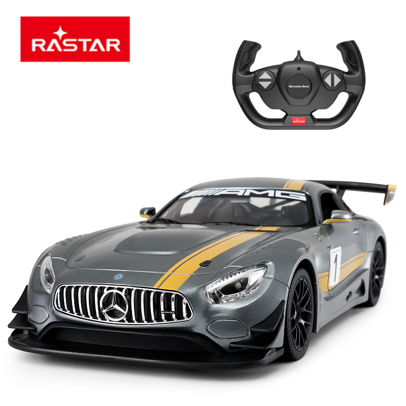 星辉(rastar)星辉rastar 1:14奔驰amg gt3遥控汽车生日礼物男孩玩具
