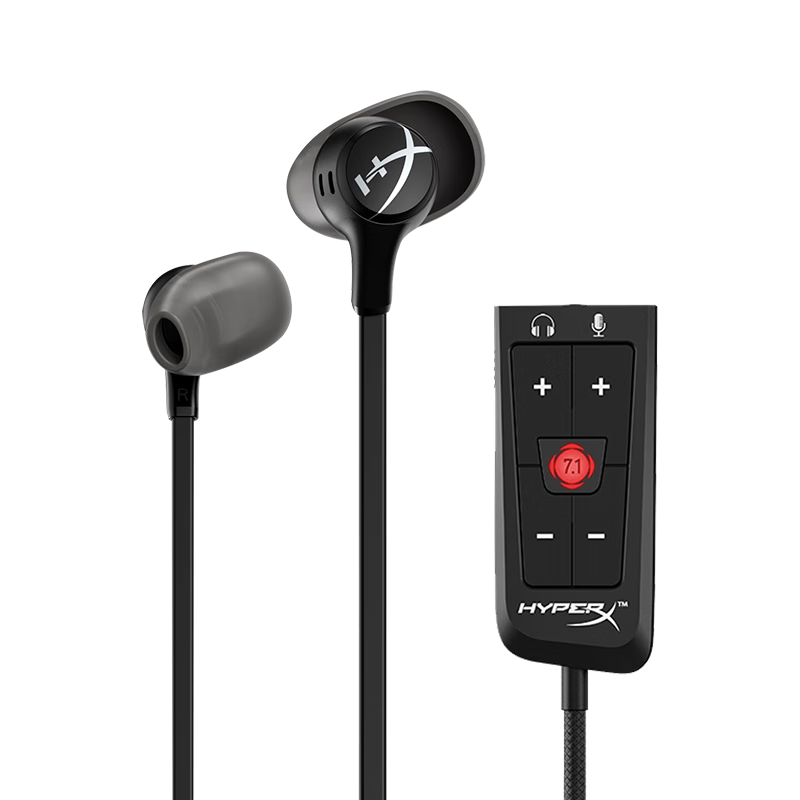 极度未知（HYPERX）云雀2入耳式电竞游戏耳机有线3.5mm接口笔记本电脑手机csgo吃鸡绝地求生fps游戏耳麦三角洲行动 【云雀2黑色+灵音Plus声卡】 入耳式游戏耳机