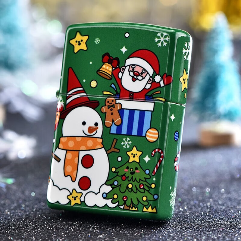 zippo打火机卡通暴富熊经典煤油防风芝宝生日礼物男圣诞节礼物 圣诞