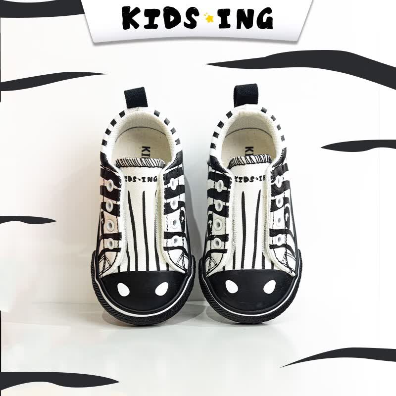 kids.ing【开学季】儿童帆布鞋低帮男童女小童透气卡通斑马宝宝板鞋童鞋 小斑马 26码 适合脚长15-15.7cm怎么样,好用不?