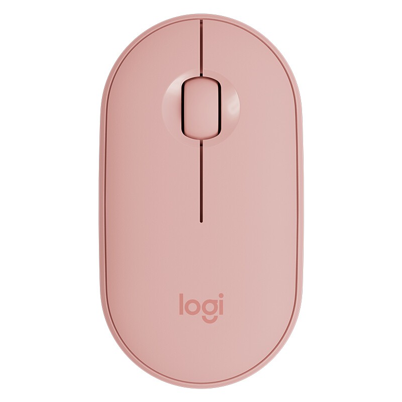 罗技（Logitech）K380无线蓝牙键盘鼠标套装苹果键盘多设备轻薄蓝牙鹅卵石键鼠套装 K380键盘+Pebble鼠标粉色